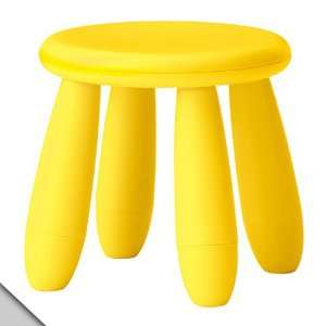   Böna IKEA   MAMMUT Childrens stool, light yellow: Home & Kitchen