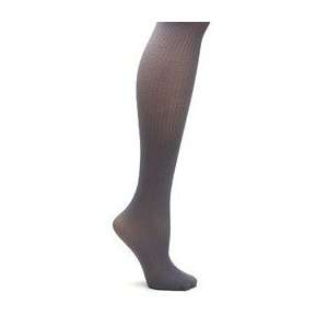  Sheer Pinstripe Control Top Tights, Size M/L, Black By Hue 