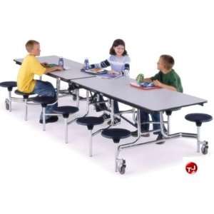   NSU1212, 12 Mobile Stool Cafeteria Table, 12 Seats