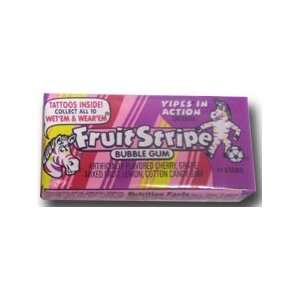 Fruit Stripe Gum   Bubble Gum Box of 12 packs  Grocery 