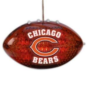  CHICAGO BEARS LED FOOTBALL CHRISTMAS ORNAMENTS (2) Sports 