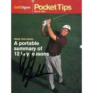  Phil Mickelson Autographed Gold Digest Pocket Guide 