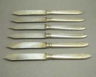 Set of 6 Antique Holmes & Edwards Silverplate Fruit Knives  