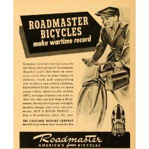 1944 Ad Cleveland Welding Roadmaster Bicycles World War II Transport 