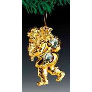   Clause 24K Gold Plated Swarovski Crystal Ornament: Home & Kitchen