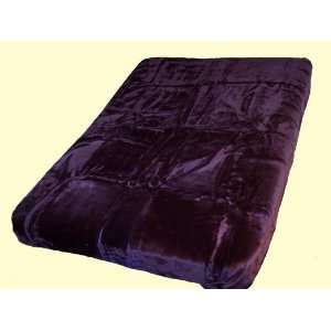  King Solaron Solid Purple Mink Blanket