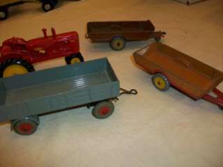 60s Corgi Dinky Toys Farm Lot Tractors Wagons David Brown Massey 