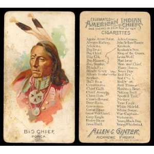 1888 Allen & Ginter N2 American Indian Chiefs (Non Sports) Card# 5 BIG 