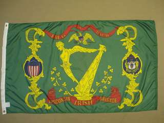 17th Wisconsin Irish Brigade Reg. Nylon Flag 3 x 5  