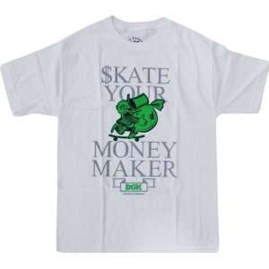  Dgk Shake Your Money Maker Small White T Shirt: Sports 