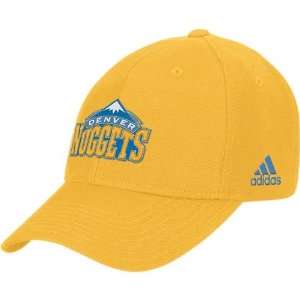   Hats : Adidas Denver Nuggets Yellow Basic Logo Cotton Adjustable Hat