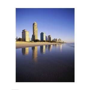 Reflection of buildings in water, Surfers Paradise, Queensland 