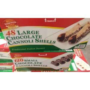 Supremo Italiano Large Chocolate Cannoli Shells 48 Counts  