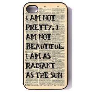  Black Iphone 4/4s Case     I am Radiant     Iphone 4 