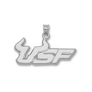  South Florida Bulls 1/2 USF Horn Pendant   Sterling 