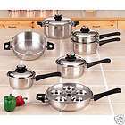 17PC 9 Element Waterless Stainless Steel Cookware Set  