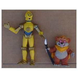  Star Wars C3PO & Ewok PVC Figures 