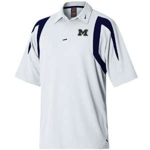  Nike Michigan Wolverines White Quick Count Coaches Polo 