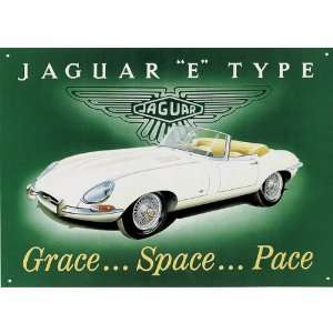  Jaguar E Type Metal Sign