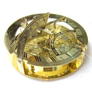   12 inches Solid Brass SUNDIAL COMPASS. 10 lbs 