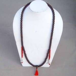 RED SANDALWOOD Buddhist NECKLACE/rosary/mala w/counters  