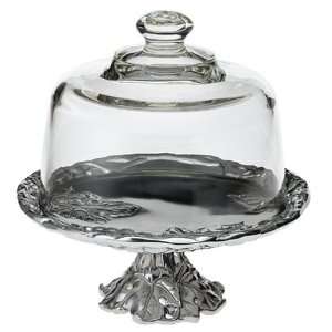   Inch Footed Plate with Glass Dome 