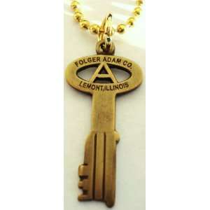   Adam Co Jail Cell Prison Replica Key Pendant Necklace w/ ball chain