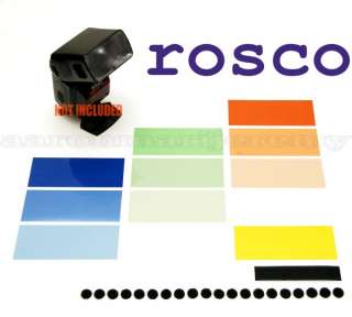 Strobist 10 ROSCO 2x5 Flash Gel Filter Lighting +VELCRO  