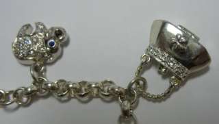 925 Charm Bracelet Engagement Ring Luck Heart Shopping  