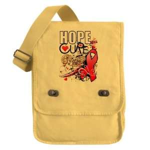  Messenger Field Bag Yellow Cancer Hope for a Cure   Pink 