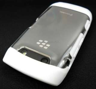 BLACKBERRY TORCH MONACO STORM3 9850 9860 9570 GLOSSY WHITE CLEAR TPU 