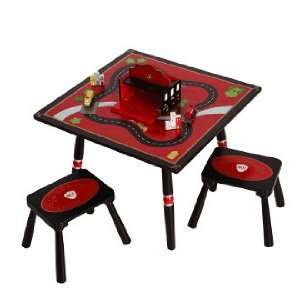  Levels of Discovery Firefighter Table & 2 Stool Set: Toys 