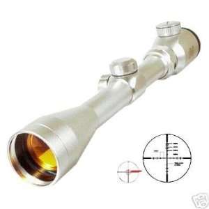 NcStar 3 9X40 P4 Sniper Reticle Silver Compact Illuminated Rifle Scope 
