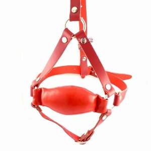   Leather Head Harness   Soft Stuff Bar Gag (Red): Everything Else