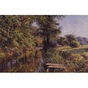   , painting name Calm Waters, by Monsted Peder Mork