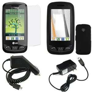   Faceplate Cover + Home Wall Charger + LCD Screen Protector + Rapid Car