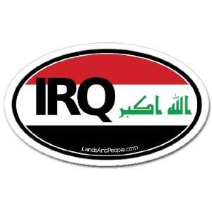  Iraq IRQ Flag Car Bumper Sticker Decal Oval: Automotive