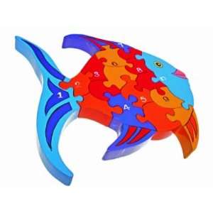    Learn from Puzzles   Number Fish wooden puzzle: Toys & Games