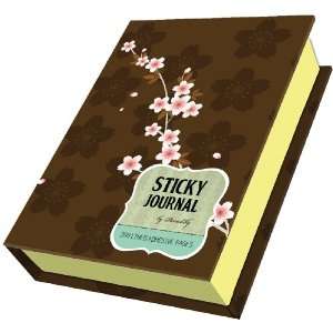  Sticky Notes Journal Petals On Brown: Arts, Crafts 