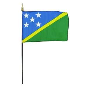  Solomon Islands 4 x 6 Stick Flag: Patio, Lawn & Garden