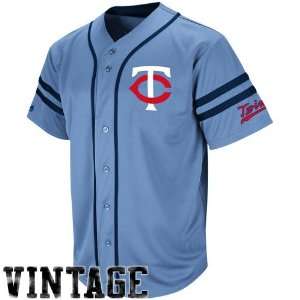   Cooperstown Throwback Heater Jersey   Light Blue: Sports & Outdoors