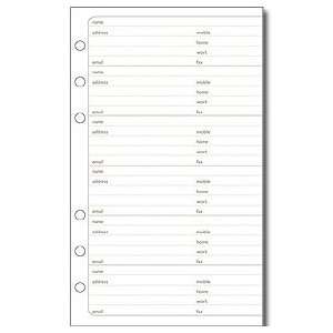  Thomas Paul Refillable Address Book Pages