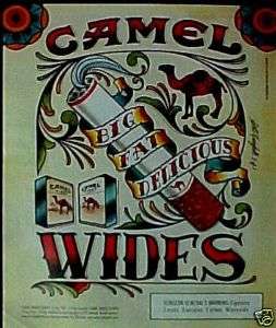 Scott Campbell Flower Tattoo Type Art Camel Print #2 AD  