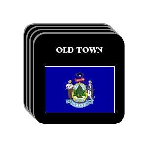 US State Flag   OLD TOWN, Maine (ME) Set of 4 Mini Mousepad Coasters