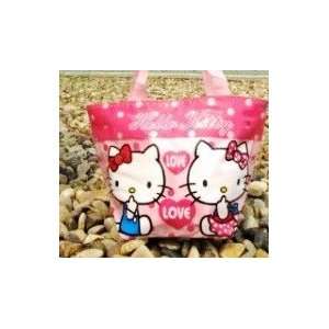 Limited Style Cute Medium Size Pink Hello Kitty Style Tote Lunch Bag 