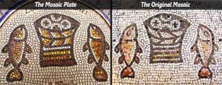 You can see the original mosaic in its original place at the photos 