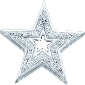   Twinkling Star Shape with A .05CT Dazzling Diamond Outline: Jewelry