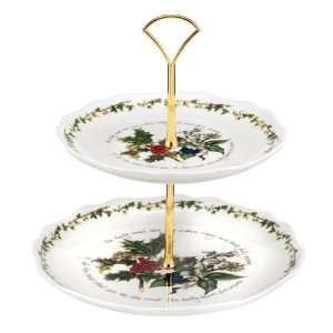    Portmeirion Holly and Ivy 2 Tier Cake Stand