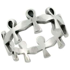  Sterling Silver Ankh Cross Ring Link Series (Available in 