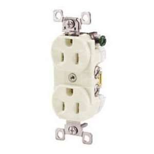 Bryant Cbrs15w Commercial Grade Duplex Receptacle, 15a, 125v, White 